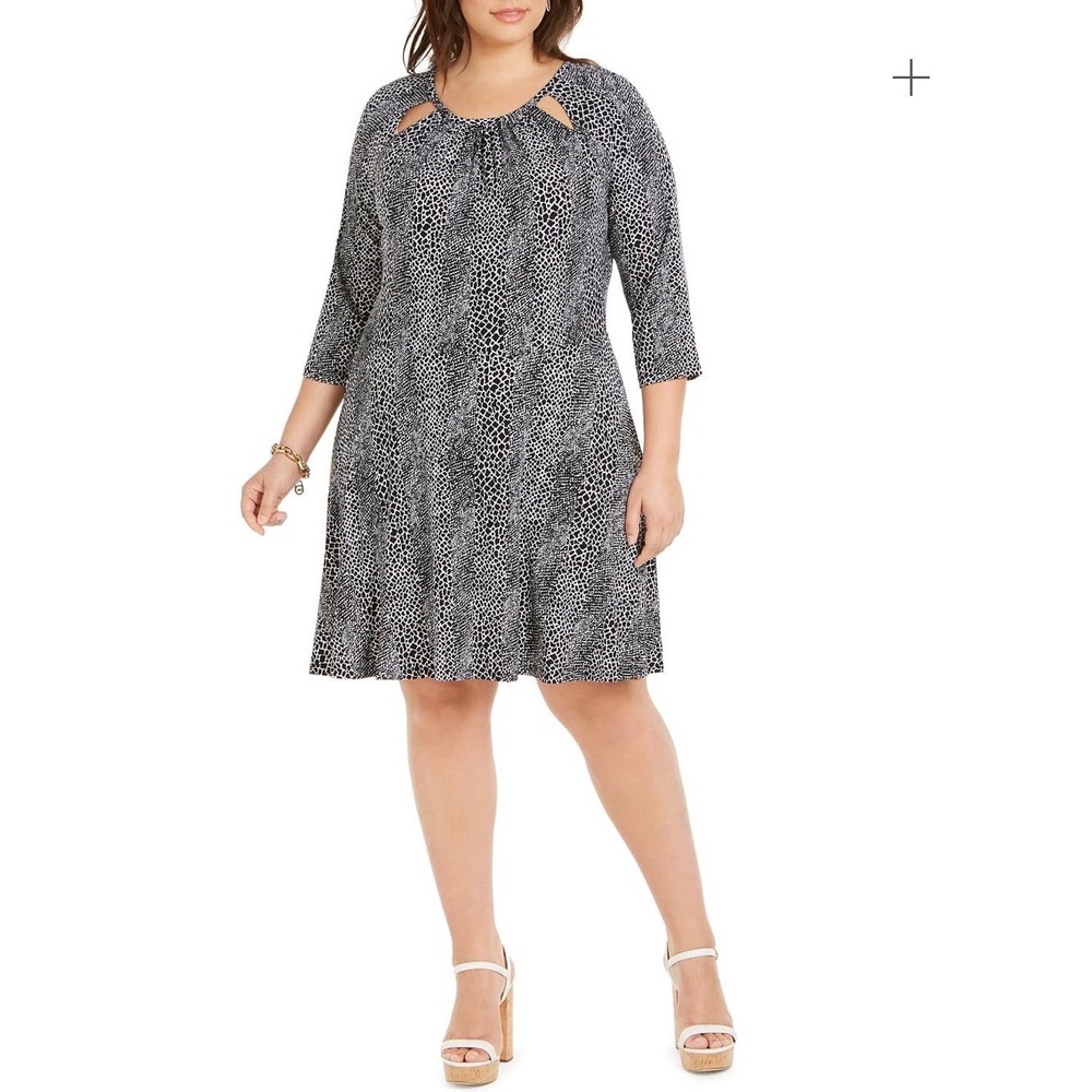 Michael Kors NWT Leopard‎ Print Cutout Dress Large